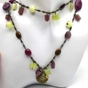 Lavish lure amulet drop necklace. H